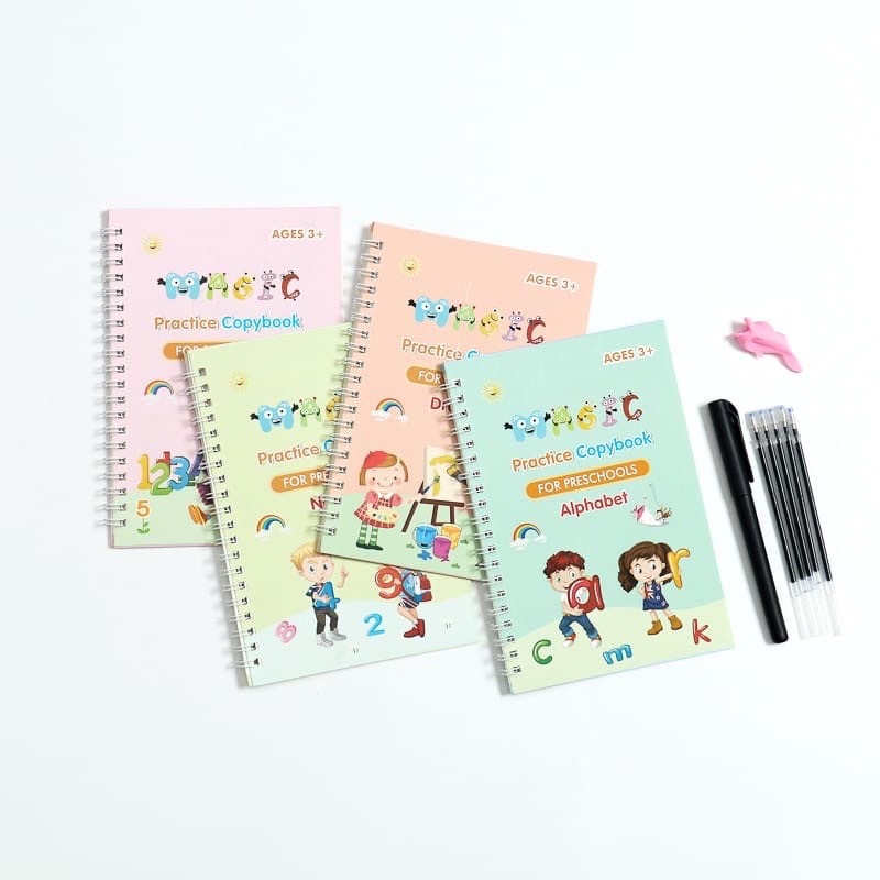 Practice Copybook Learning and writing books Sell per (4 Books / Set ...
