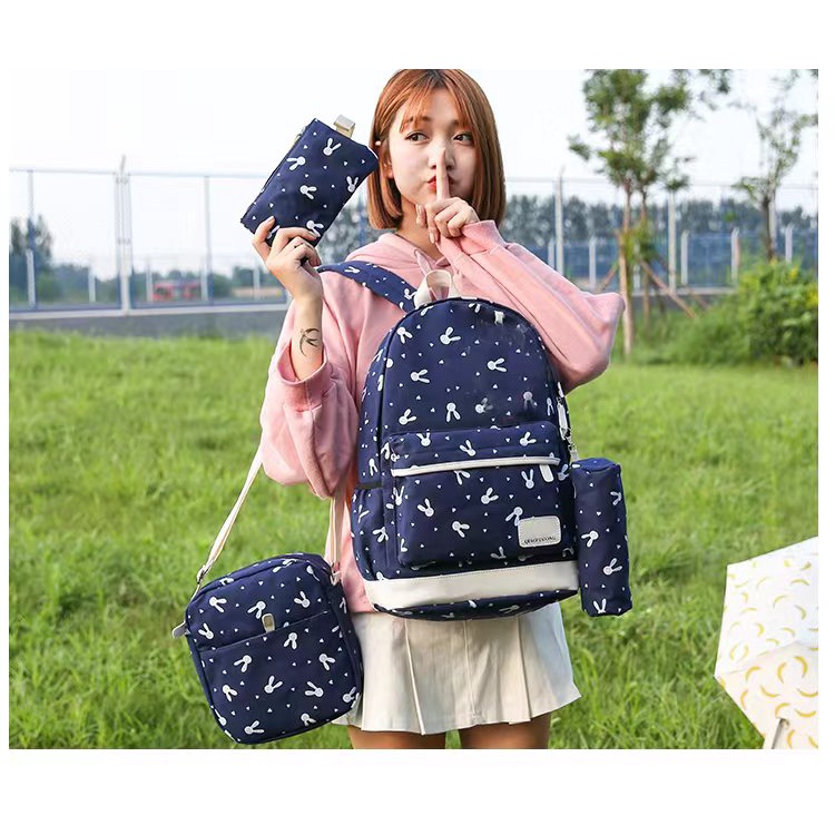 WSAR 4 in 1 Korean Cute School Bag / Backpack | Shopee Philippines