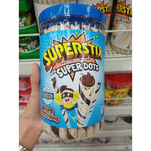 SUPERSTIX - Wafer Sticks in Choco Flavor w/ Super Dots 330g | Shopee ...