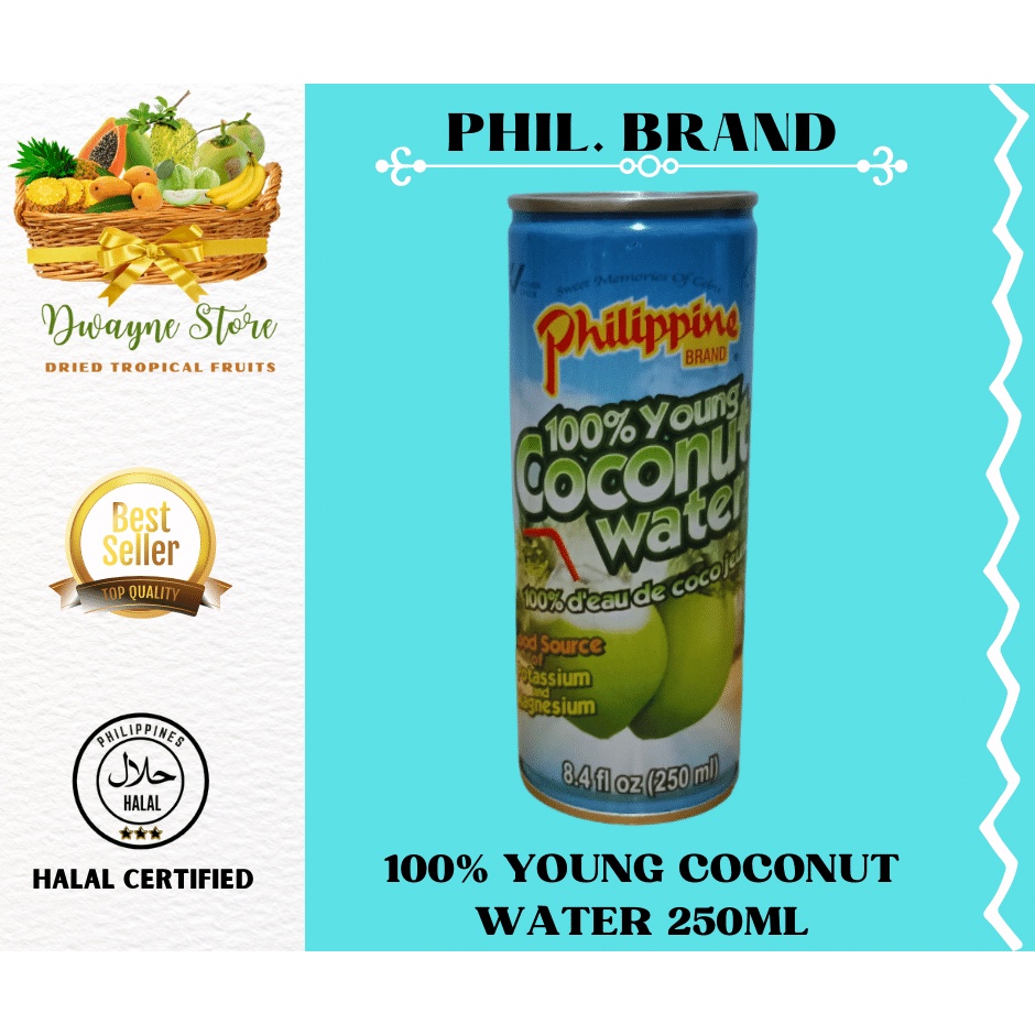YOUNG COCONUT WATER 100 250ML, PHILIPPINE BRAND Shopee Philippines
