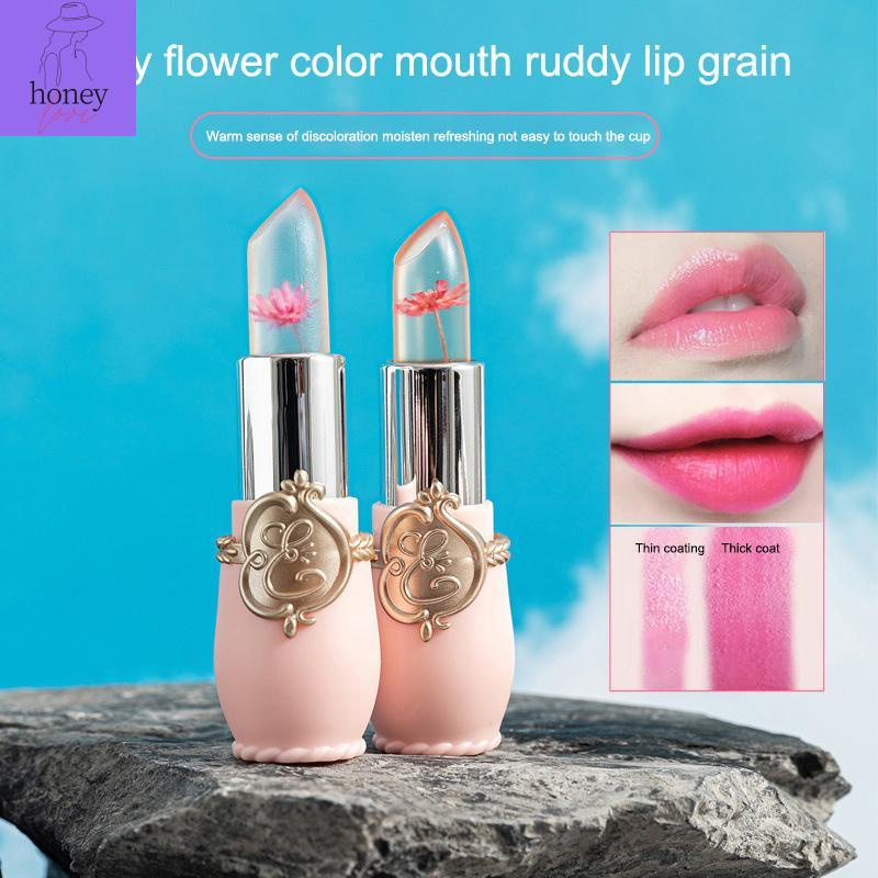 Dried Flower Jelly Lipstick Transparent Plant Waterproof Does Not Fade ...