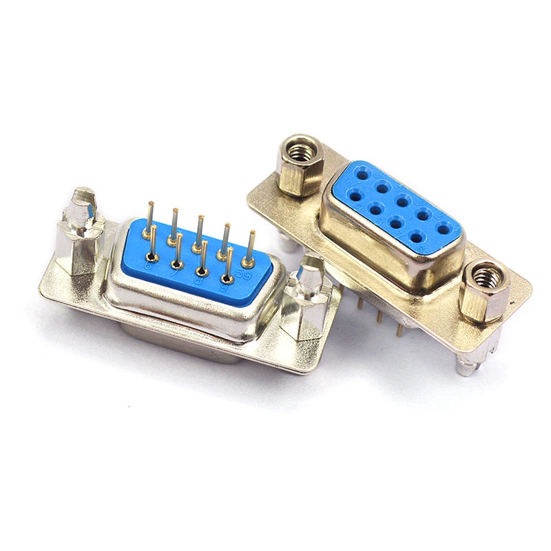 10pcs DP9 9 Pin Male/Female Blue Straight Pin DB9 Dsub PCB Mount RS232