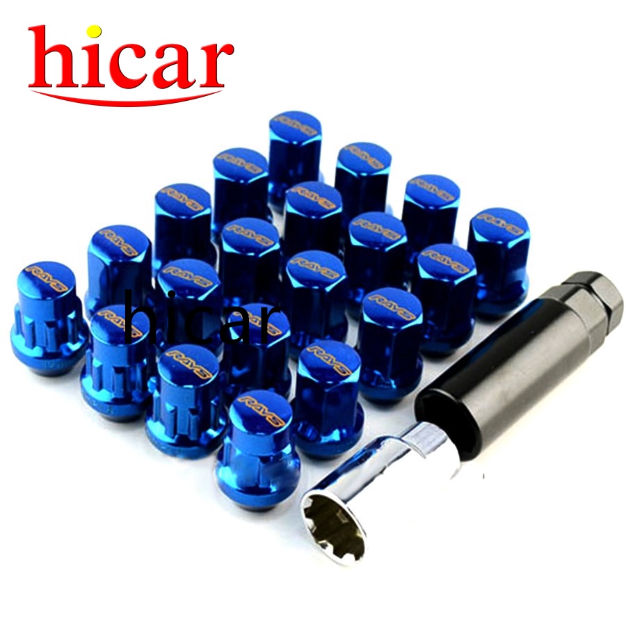 RAYS Racing Steel Wheel Nut Short Lug Nuts and Lock Set Sport Rim M12 x ...