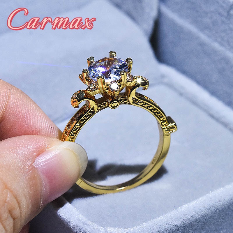 Crown Shape Moissanite Ring