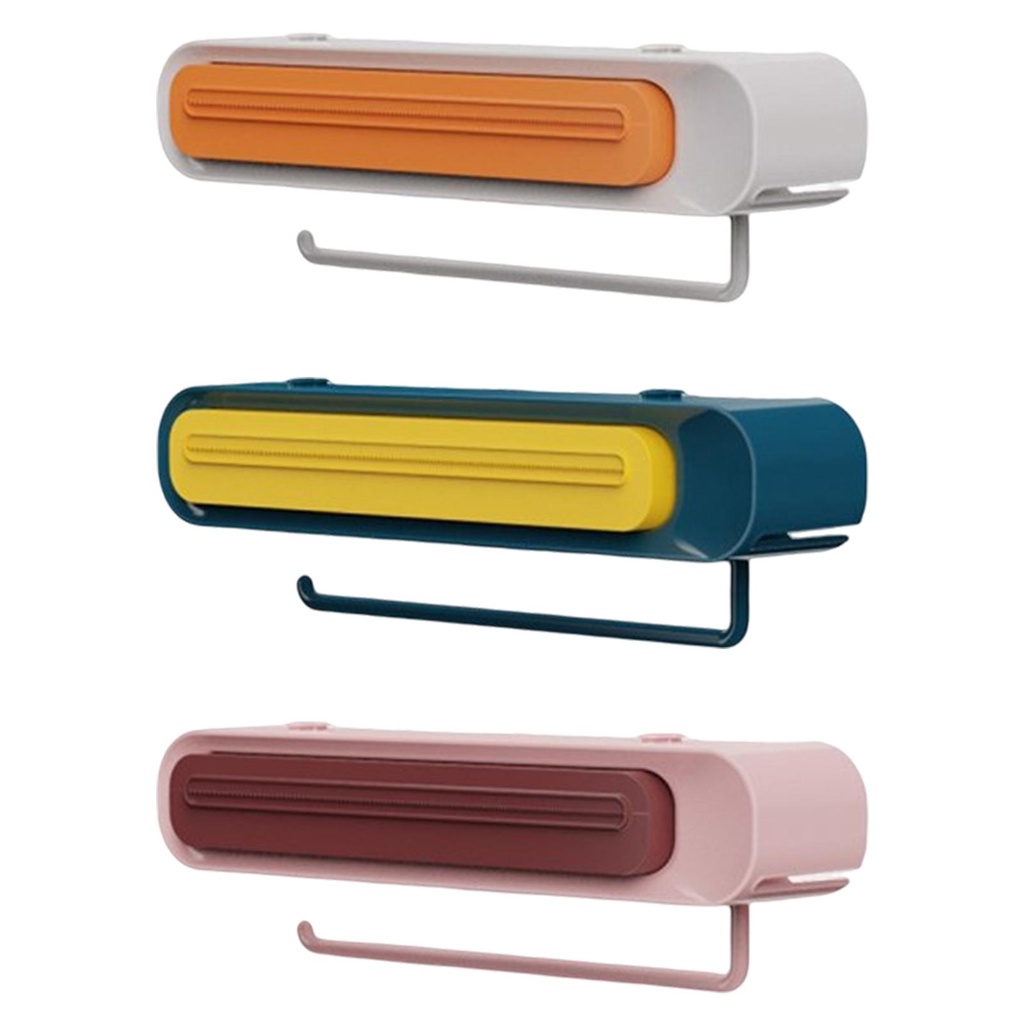 Plastic Wrap Cutter Dispenser, Reusable Foil Cling Film Dispenser, Food