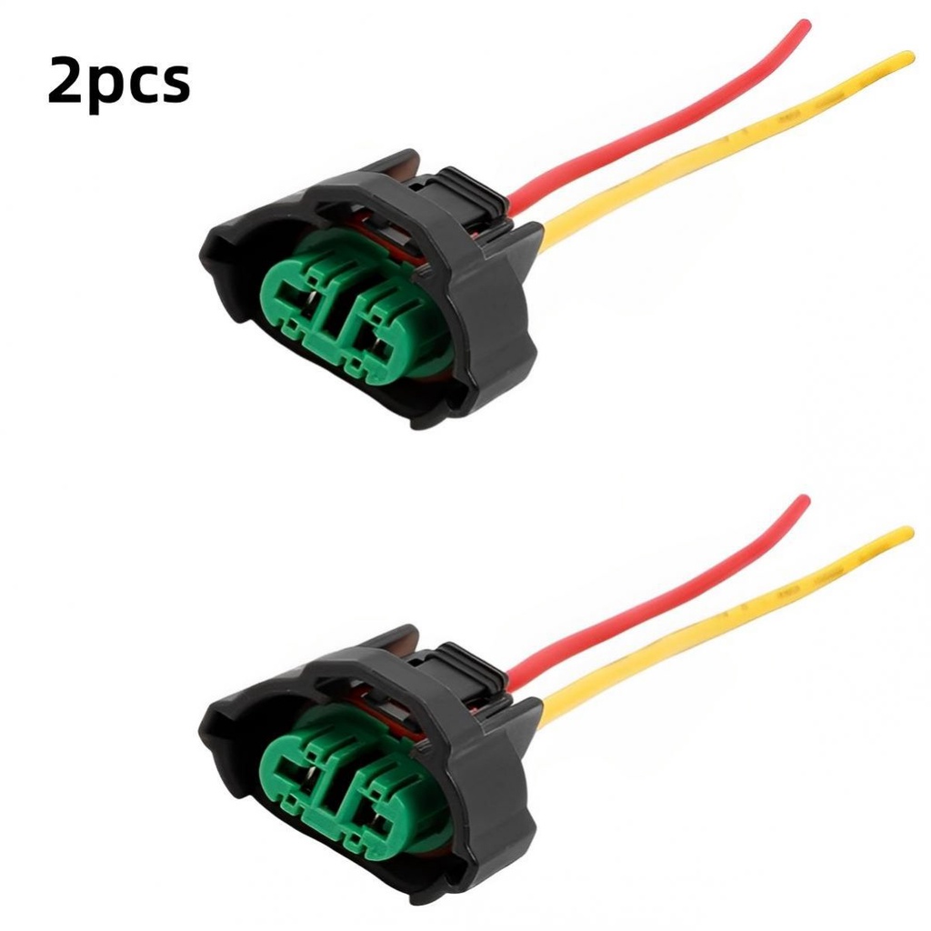 2pcs 12V H11 Female Socket Light Harness Connector for Fog Lamp