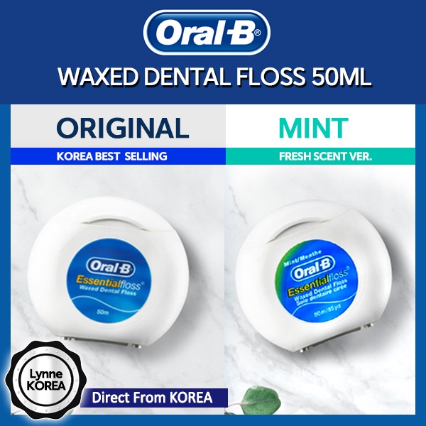 [ORAL-B] Essential Waxed Dental Floss 50m (Original/Mint) | Shopee ...