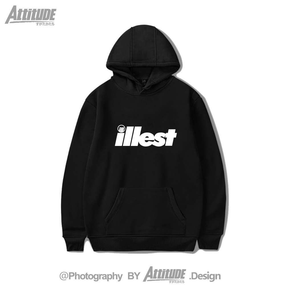 Tide ATTITUDE 】 Europe and the United States car modification style tide  illest print hooded sweatshirt men and women with the same paragraph