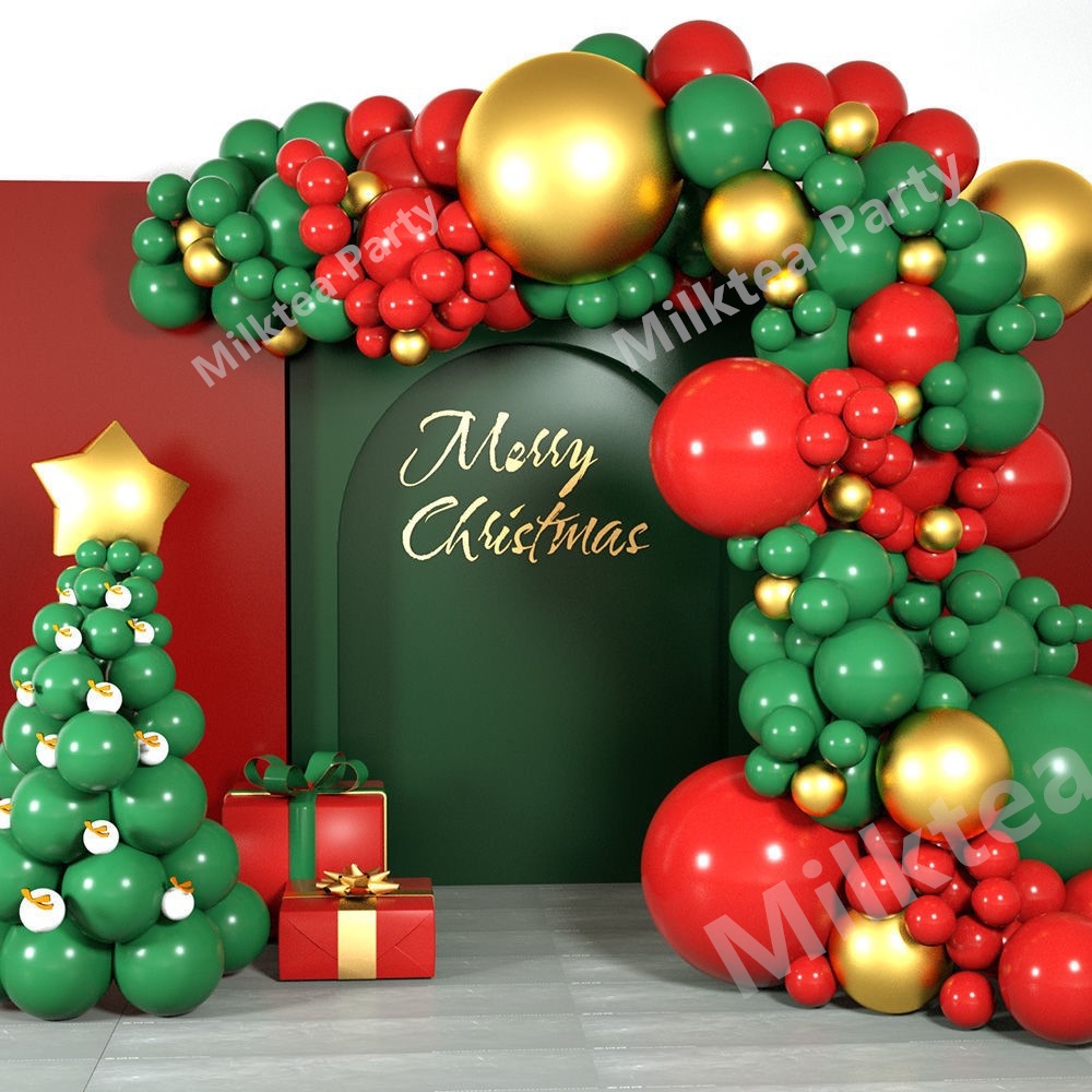 thumbnail image 2 of 16 Foil Christmas Balloons – Green, Red, And Santa Designs – Party Decor (UK Seller) 2 of 4