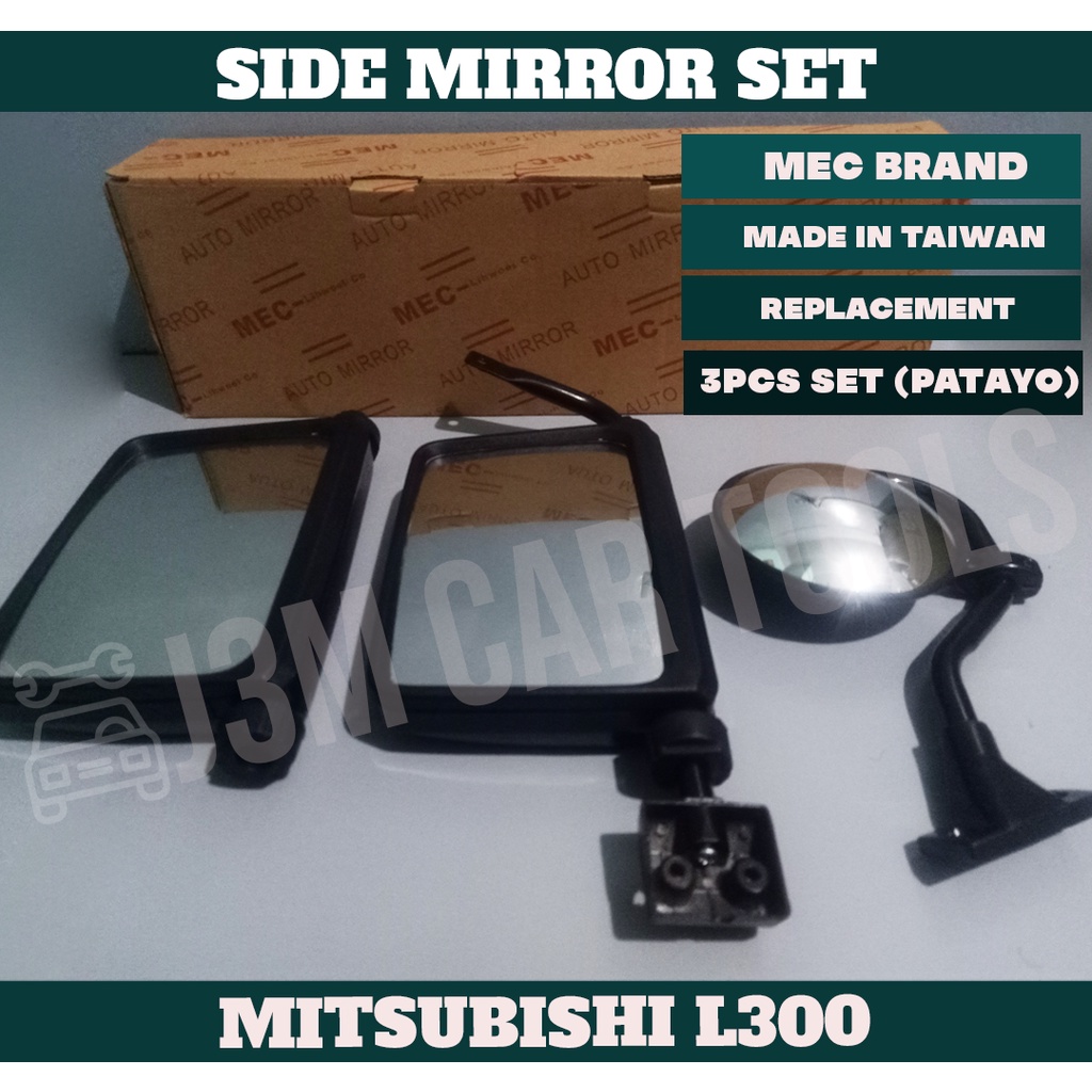 Mitsubishi L300 Side Mirror Set with bracket (Left, Right and Round ...