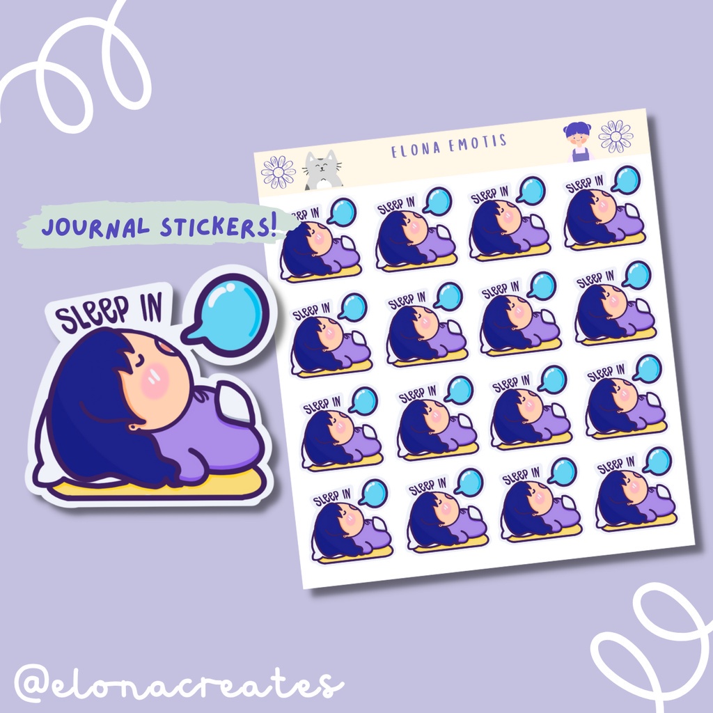 Sleep In Mood Activity Planner And Journal Stickers EC-1074 | Shopee ...