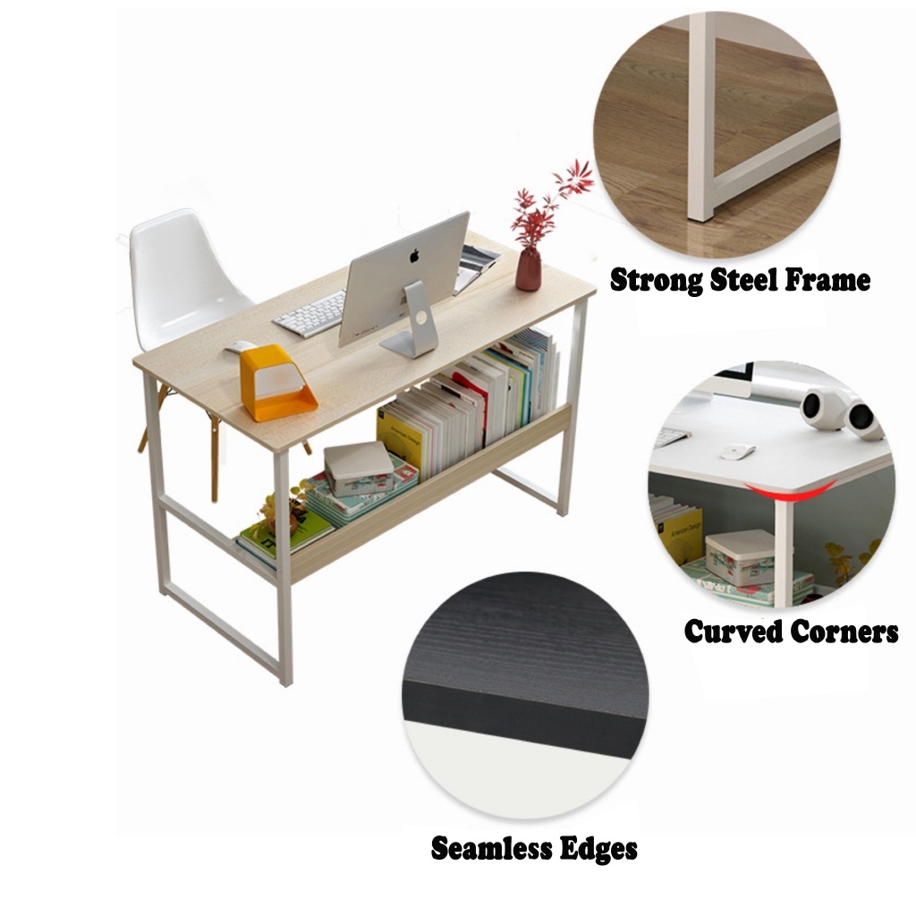℗100cm x 37cm Essential Study Office Computer Desk Table with Under