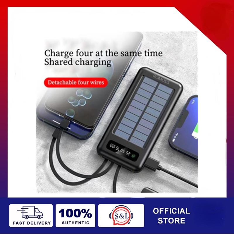 Romoss KC16 FAST Charge 10000mah Solar PowerBank Bracket With Micro ...