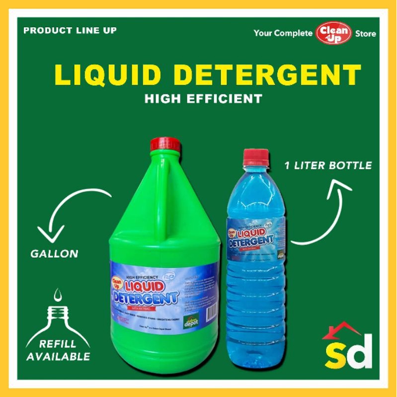 High Efficiency Liquid Detergent with Antibac CLEAN UP/SABPN DEPOT