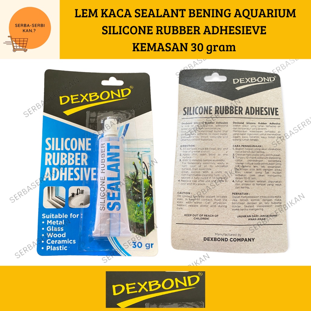Glass SEALANT GLUE 30gram DEXBOND/CLEAR HANDLE AQUARIUM SILICONE RUBBER ...