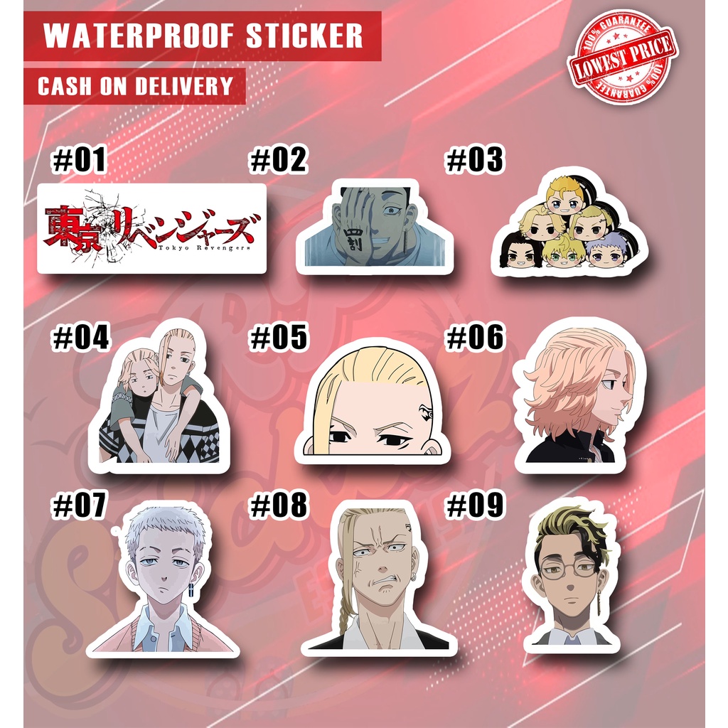 Tokyo Revengers Anime Waterproof Stickers Shopee Philippines