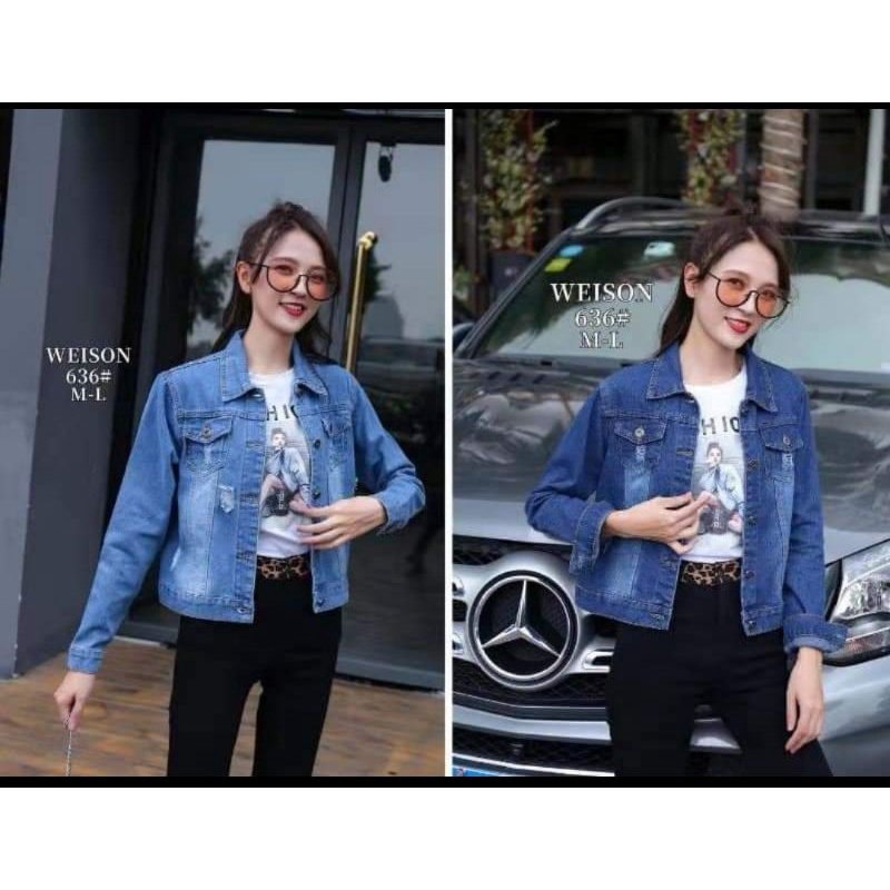 Denim on sale jacket shopee