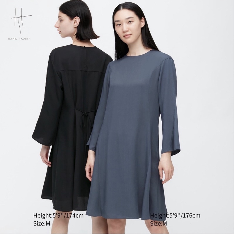 Textured Cotton Volume Sleeve Dress (Hana Tajima) outlet Sz M