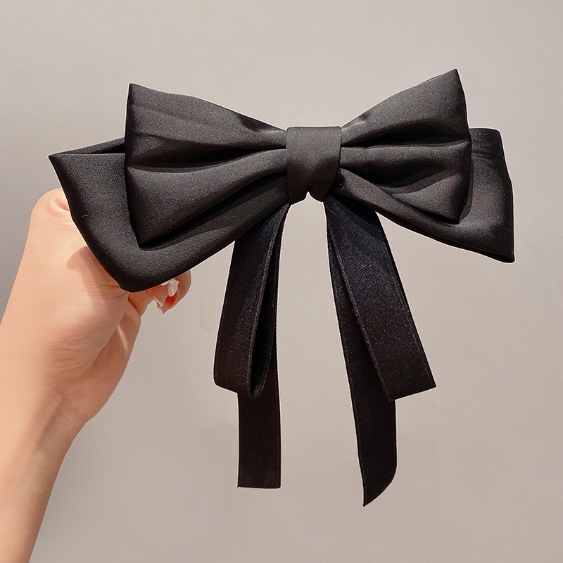 ribbon hair clip Korean Oversized Elegant Long Bow Hairpin Large Ribbon ...