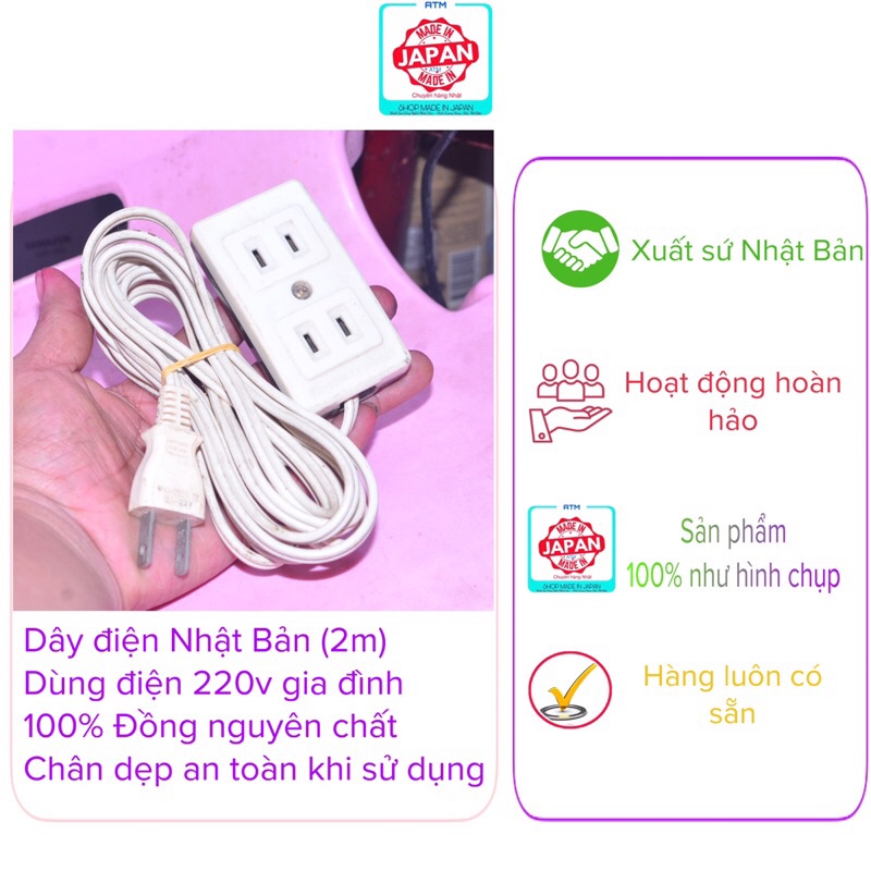 JAPAN power outlet with 2 flat pin holes as shown for 220v family use ...