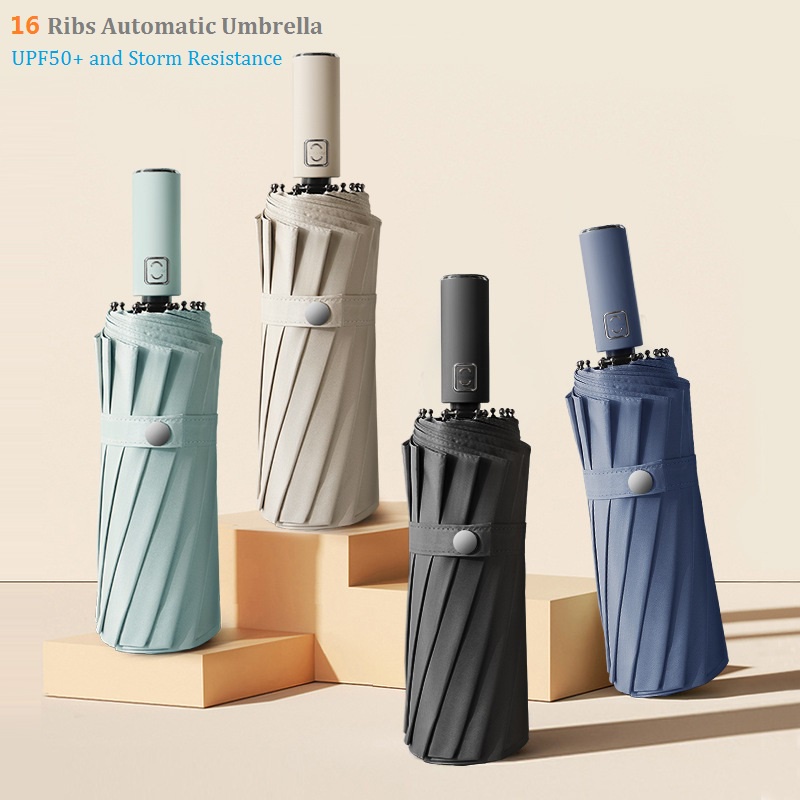 [Philippines Ready Stock] Deluxe Umbrella16 Ribs Automatic Storm