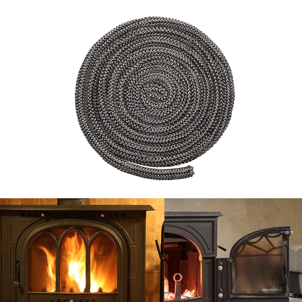2/3Meters Fiberglass Rope Seal Black Stove/Fire Rope Wood Burning Stove