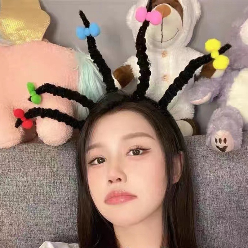 Party Antenna Headband Braids Hair Address Hair Band Kids Adult Costume