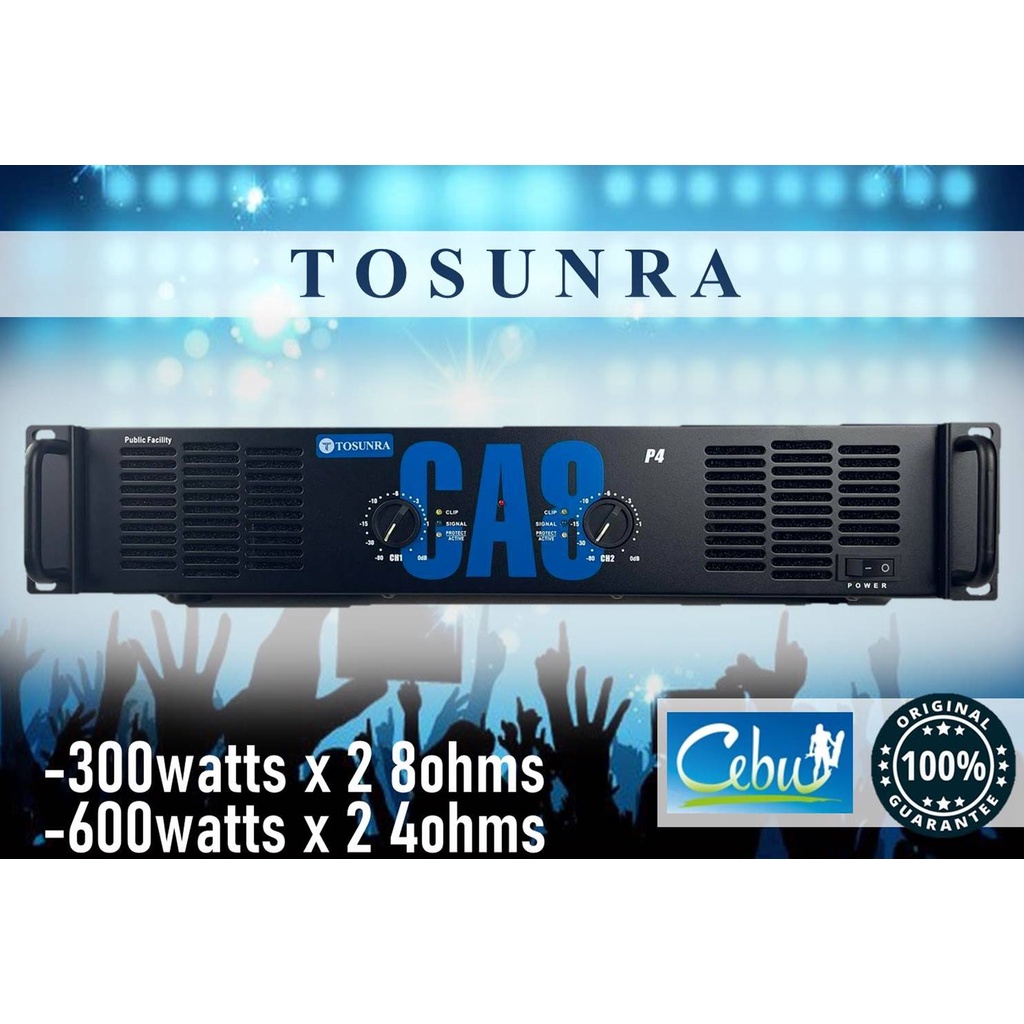 Tosunra CA8 P4 power amplifier 2U 600watts max power good for tweeter