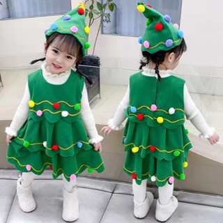 Christmas tree Children s costume Home Party X mas Christmas performance Costume Baby Boys and girls Christmas tree costume green tree XMas Decor