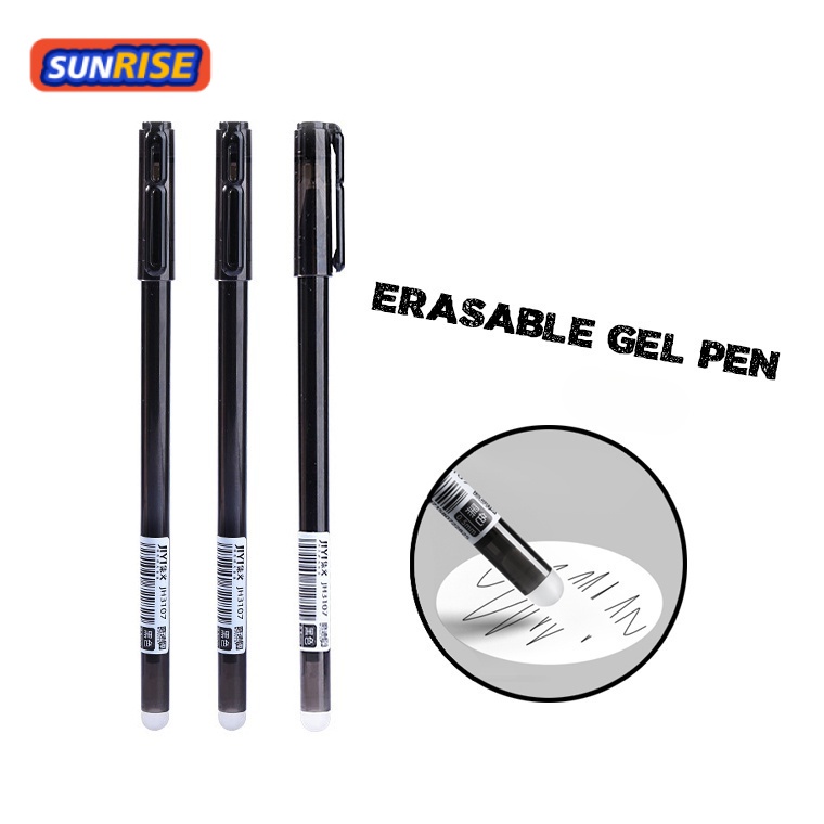 Friction Pen Erasable Ballpen With Eraser Black Refill Set 0.5mm KDCY