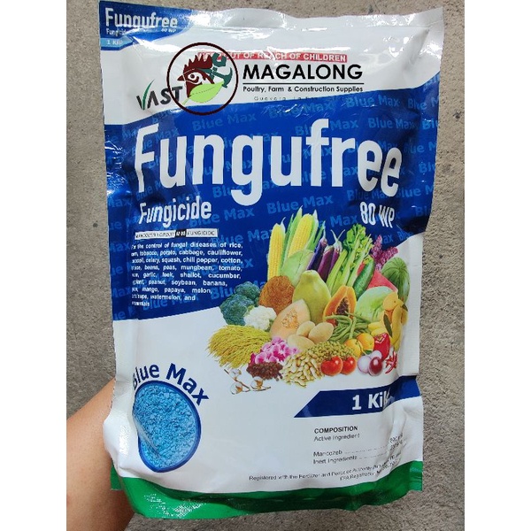 FUNGUFREE BLUEMAX 80 WP - FUNGICIDE Like Mancotex Dithane - BLUE POWDER ...