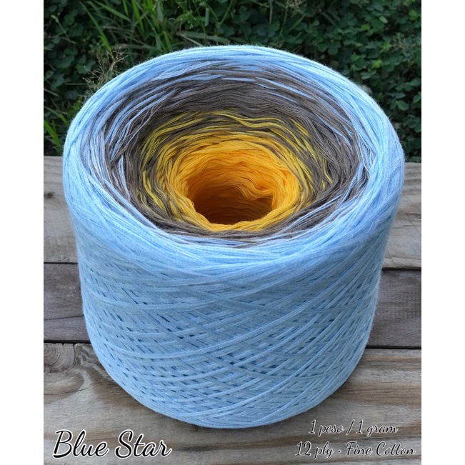 12 ply Crochet Gradient Yarn (Blue Star) | Shopee Philippines