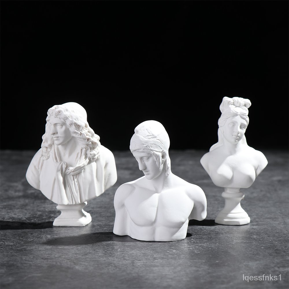 Nordic Style Miniature Plaster Bust Statue Greek Mythology Figurine ...