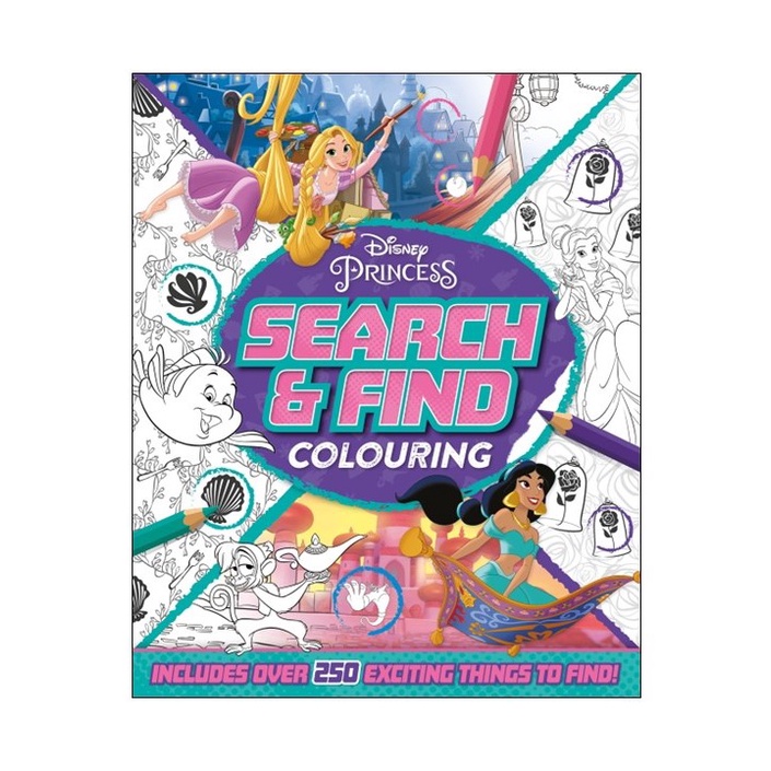 Disney Princess Search &amp; Find Colouring Book For Kids With Fun ...