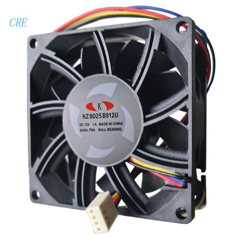 CRE 8025 Bearing Fan 8cm 80mm For KZ8025B012U Server Cooling Fan DC 12V ...