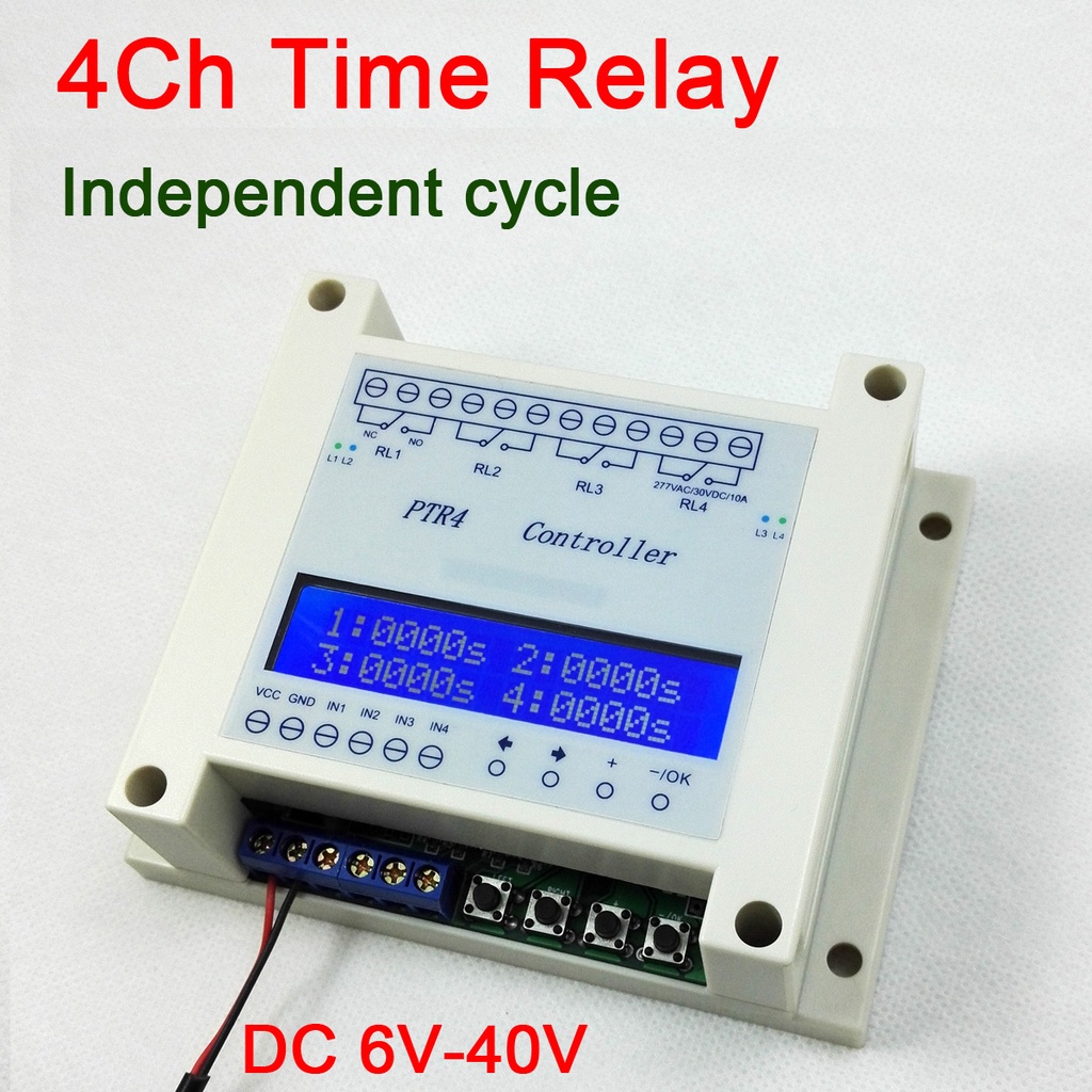 4CH time relay independent Timer cycle Delay Switch controller Module