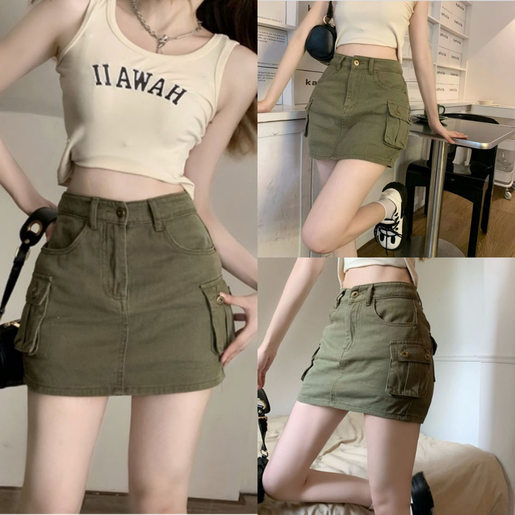 Utility shop skirt shorts