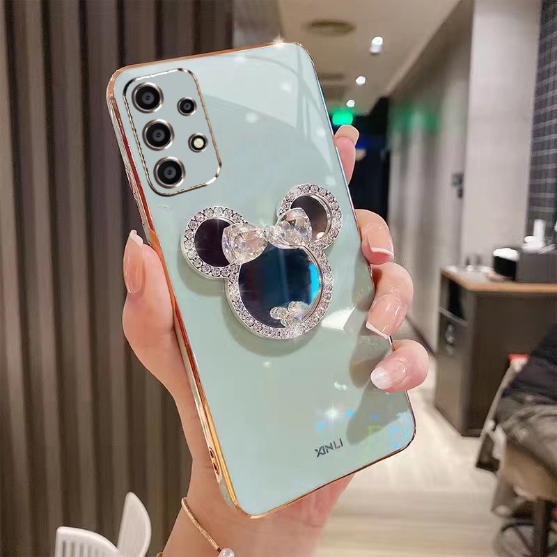 Phone Case For OPPO Reno 12 12F 11 11F 10 8T 7Z 8Z 6Z Pro 4G 5G  Cartoon Mirror Soft Shockproof Back Cover