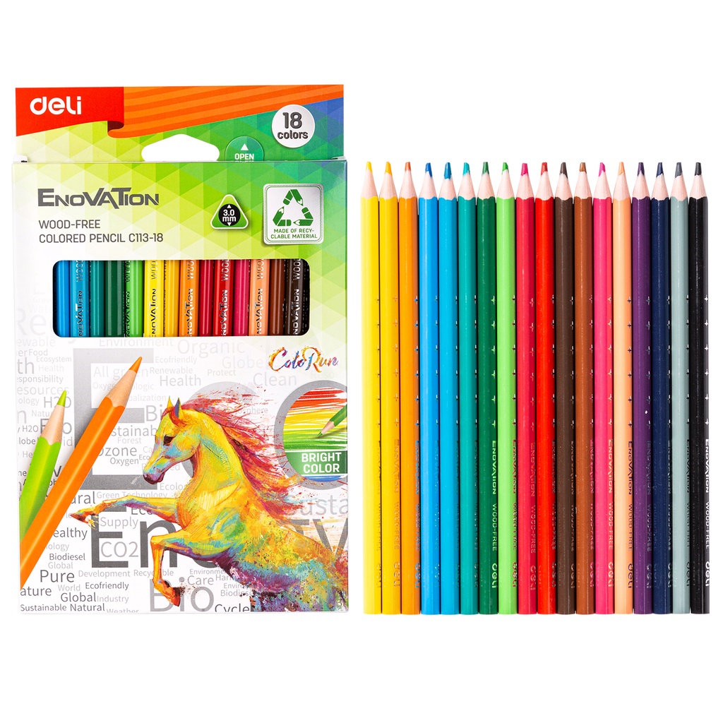 Deli 12/18/24 Pcs Color Pencil Set Art Painting Set Sketch Drawing ...