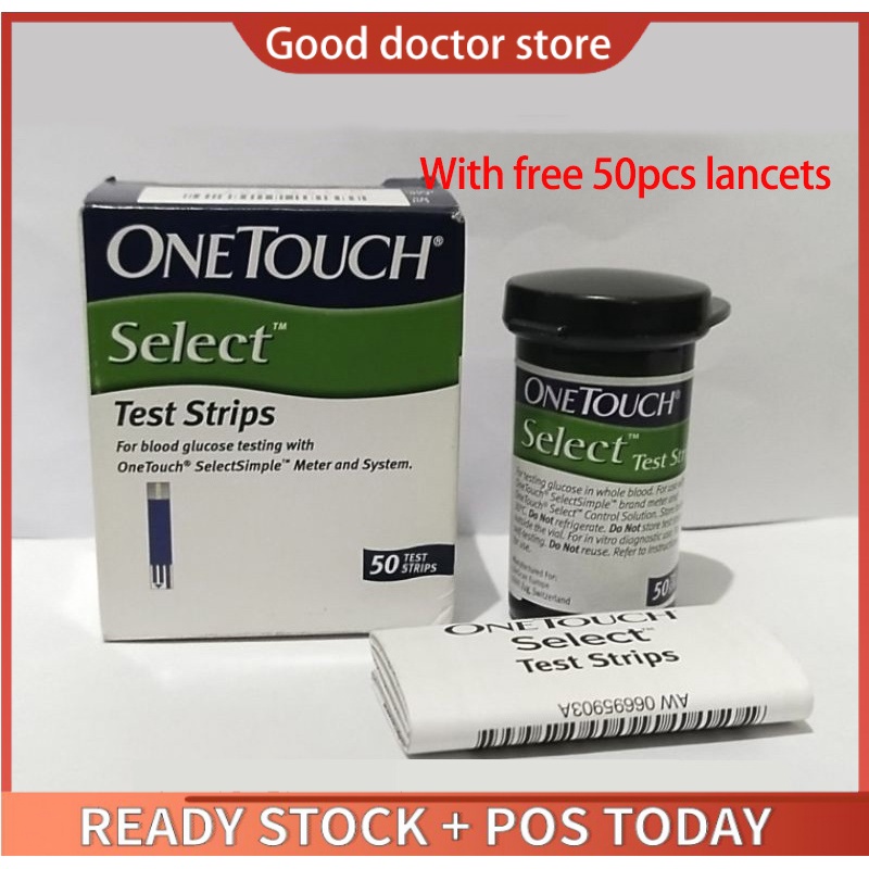 One Touch Select Simple 50pcs Test Strips + 50pcs Lancets ( Expiry