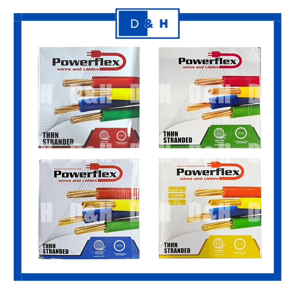 POWERFLEX THHN Electrical Wire 14 12 10 8 (150METERS) Shopee