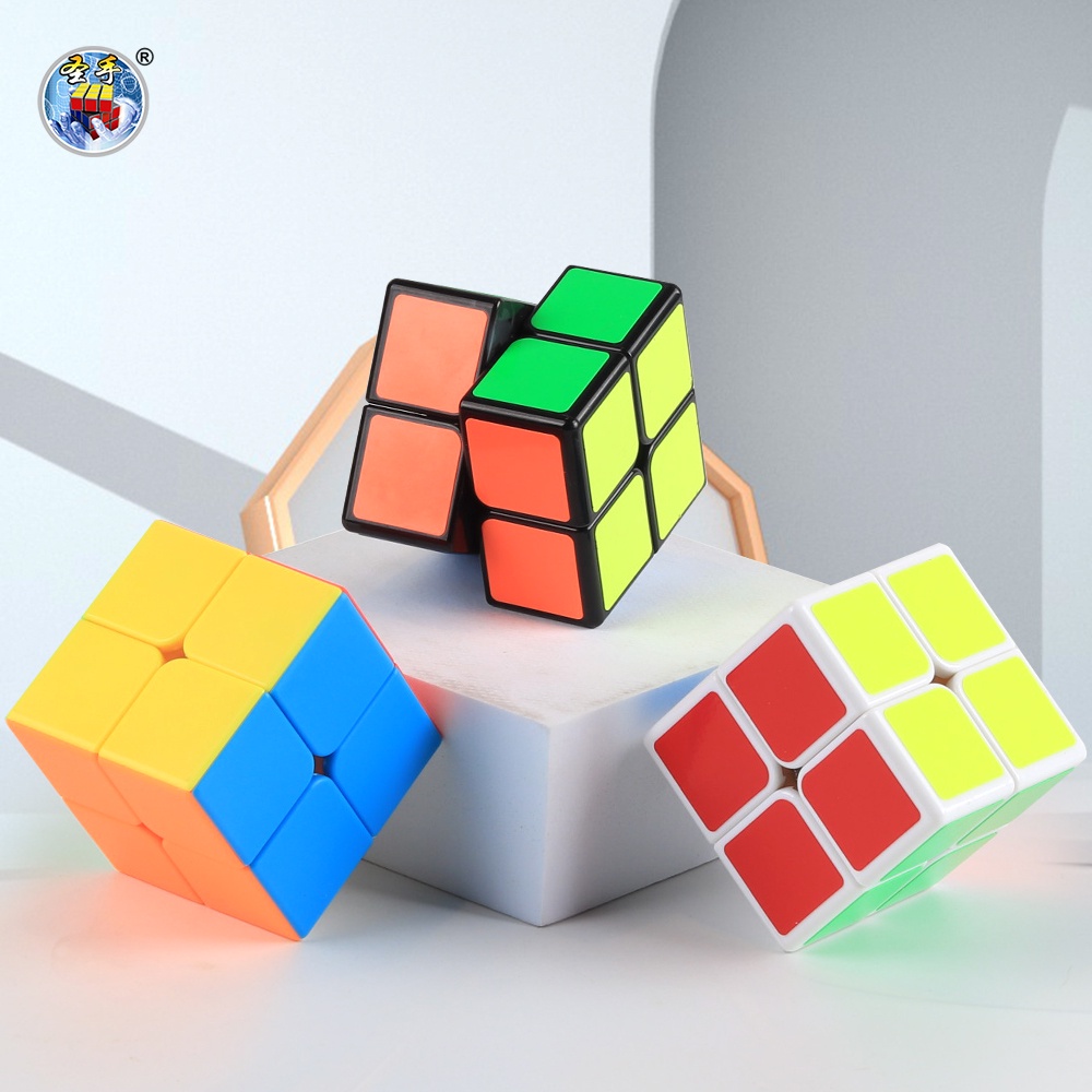 SENGSO Legend 2x2 Black/White/Stickerless Rubik Cube Puzzle Game Rubiks ...