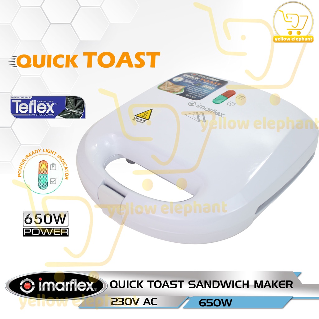 Imarflex Sandwich Maker Quick Toast ISM320 650W Shopee Philippines