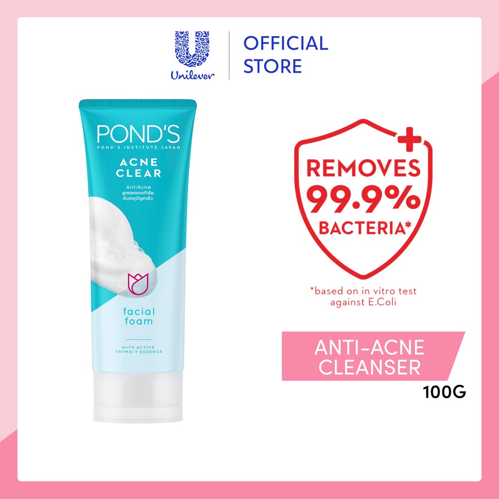 Pond's Acne Clear Facial Foam with Thymol, Salicylic Acid, and Vitamin