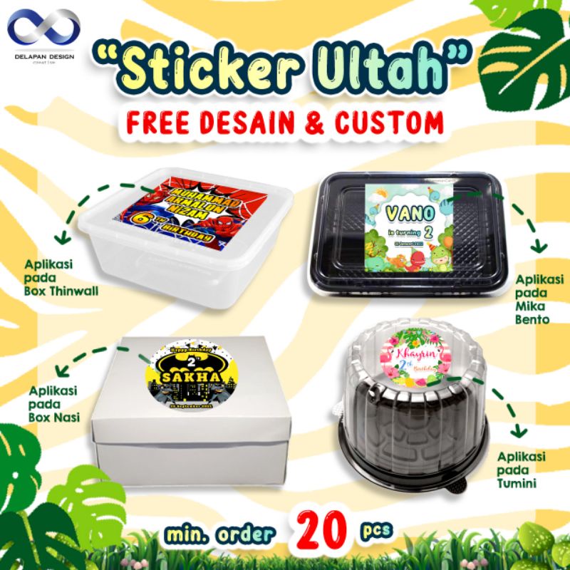 Children's Birthday Sticker/Food Birthday Sticker For RICE BOX/Cake ...