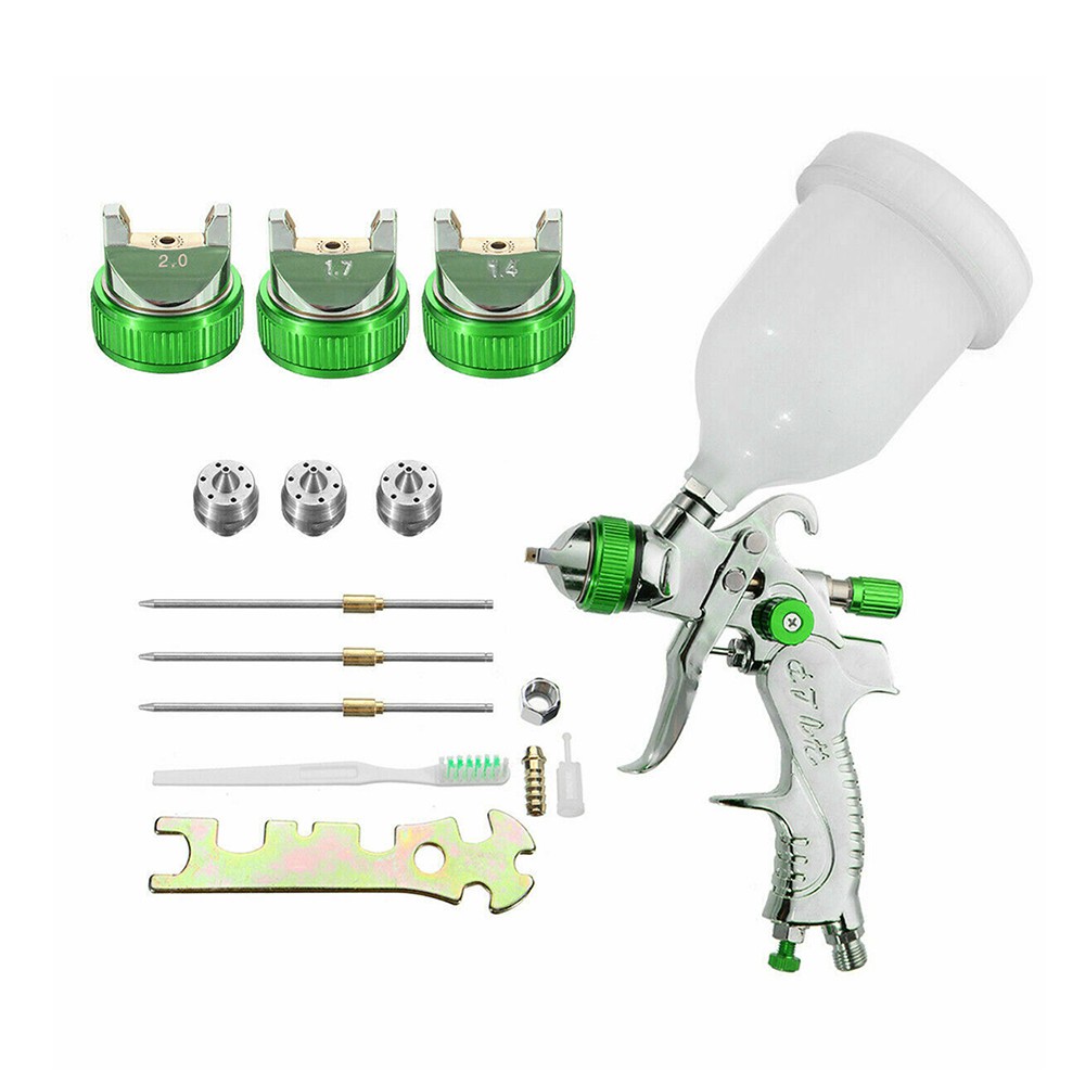 HVLP Paint Air Spray Gun Kit Car Primer 1.4MM2.0MM Nozzle Shopee