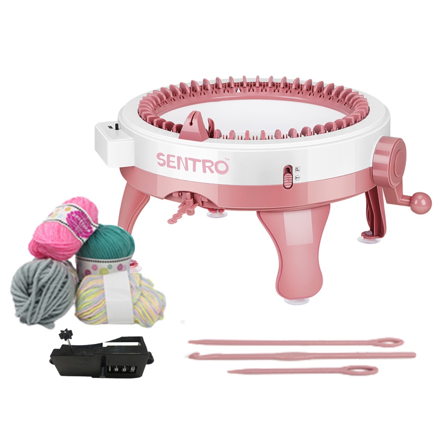 JJ Knitting Machine, 48 Needles Knitting Loom Machine With Row Counter Smart Weaving Loom Knitting Round Loom Knitting Board Rotating Double Knit Loom Machine Kit I.59672248