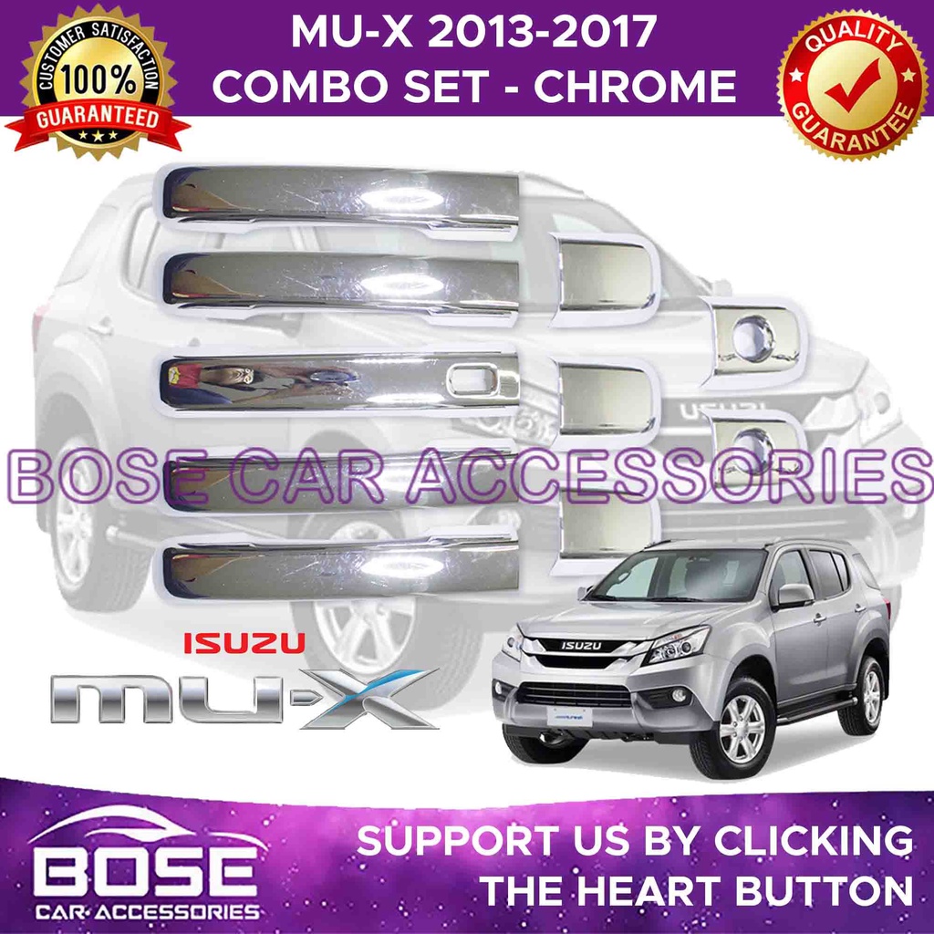 Isuzu MU-X MUX Garnish Cover Set 2013 - 2017 Black / Chrome