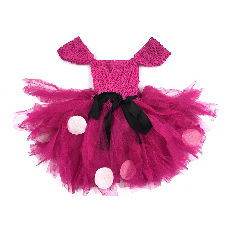 Baby Girl Minnie Mouse Tutu Off Shoulder Dress Birthday Party Dress Outfits Shopee Philippines