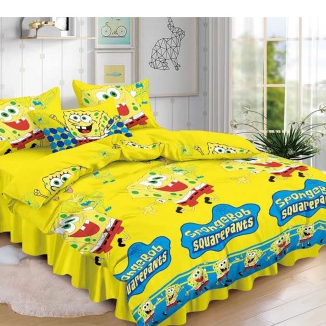 Sponge bob 3in1 Bedsheet Included (2 Pillowcase & 1 Fitted sheet